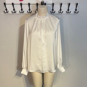 Pretty cream satin blouse Size M